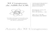 Anais Do Xi Congresso Da Abracor - Rio de Janeiro - Rj 2002