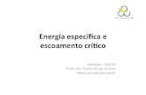 Energia Específica e Escoamento Crítico