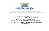 Manual de Especificaacoes Tecnicas de Equipamentos de Proteacao Individual - Epis