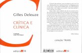 DELEUZE, Gilles. Crítica e Clínica
