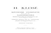 SAXOFONE - MÉTODO - H. Klose - Método Completo Para a Família Saxofone