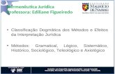 Classificação Dogmática Dos Métodos e Efeitos Da Interpretação Jurídica