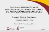 RecCloud: Um Modelo de Recomendação para Sistemas de Armazenamento em Nuvem