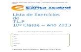 Lista de exercicios da 10º classe
