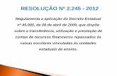 RESUMO RESOLUÇÃO 2245-12 FINANÇAS