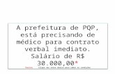 SALARIO DE R$ 30.000 PARA MEDICOS