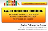 ANÁLISE ERGOLÓGICA E DIALÓGICA: um itinerário investigativo de práticas linguageiras do professor de inglês