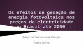 Economia de energia solar no Brasil ate 2050