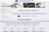 Matematica Unidade 12 - Fatoração e Produtos Notáveis