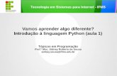 Aula básica de linguagem Python