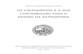 Os calendários e sua contribuição para o ensino da Astronomia