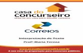 Apostila Correios2014 InterpretacaoDeTexto MariaTereza