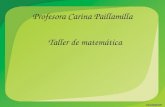 Profesora Carina Paillamilla Taller de matemática.