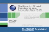 ModSecurity: Firewall OpenSource para A plicações W eb (WAF)