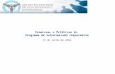 Premissas e Políticas do  Programa de Voluntariado Corporativo 13 de junho de 2012