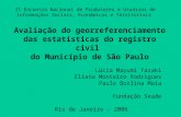 Avaliação do georreferenciamento das estatísticas do registro civil  do Município de São Paulo