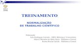 TREINAMENTO NORMALIZAÇÃO  DE TRABALHO CIENTÍFICO