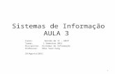 Sistemas  de  Informação AULA 3