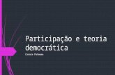 Participação e teoria democrática