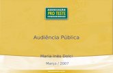 Audiência Pública Maria Inês Dolci