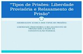 "Tipos de Prisões: Liberdade Provisória e Relaxamento de Prisão"