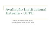 Avaliação Institucional Externa - UFPE
