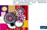 ATUAÇÃO DA APEX-BRASIL NA PROMOÇÃO DAS EXPORTAÇÕES DOS PRODUTOS CULTURAIS BRASILEIROS