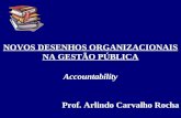 NOVOS DESENHOS ORGANIZACIONAIS NA GESTÃO PÚBLICA Accountability Prof. Arlindo Carvalho Rocha