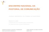 ENCONTRO NACIONAL DA  PASTORAL DE COMUNICAÇÃO