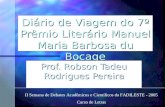 Diário de Viagem do 7º Prêmio Literário Manuel Maria Barbosa du Bocage
