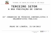 TERCEIRO SETOR  A BOA PRESTAÇÃO DE CONTAS 34º CONGRESSO DE TÉCNICOS CONTABILISTAS E