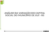 ANÁLISE DA VARIAÇÃO DO CAPITAL SOCIAL DO MUNICÍPIO DE IJUÍ - RS
