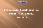 Principais Resultados do  Banco HSBC Brasil  em 2012