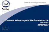 Sistema Wireless para Monitoramento de Válvulas 18/10/2013