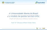 A Universidade Aberta do Brasil  Profª Drª  Eleonora  Milano  Falcão Vieira