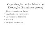 Organização do Ambiente de Execução (Runtime system)