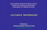 Universidade Federal de Minas Gerais Escola de Ciência da Informação Graduação em Biblioteconomia