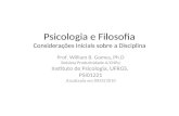 Psicologia e Filosofia Considerações Iniciais sobre a Disciplina