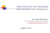 Identificação de tipologia documental em arquivos
