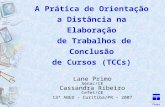 A Prática de Orientação a Distância na Elaboração  de Trabalhos de Conclusão de Cursos (TCCs)