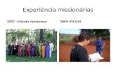 Experiência missionárias