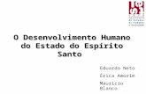 O Desenvolvimento Humano do Estado do Espírito Santo
