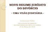 NOVO REGIME JURÍDICO DO DIVÓRCIO -  UMA VISÃO JUDICIÁRIA -