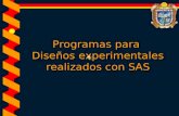 Programas para  Diseños experimentales realizados con SAS