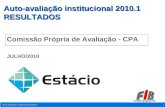 Auto-avaliação institucional 2010.1 RESULTADOS