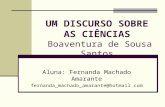 UM DISCURSO SOBRE AS CIÊNCIAS  Boaventura de Sousa Santos