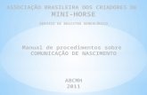 ASSOCIAÇÃO BRASILEIRA DOS CRIADORES DE  MINI-HORSE SERVIÇO DE REGISTRO GENEALÓGICO