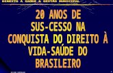 20 ANOS DE   SUS-CESSO NA   CONQUISTA DO DIREITO À VIDA-SAÚDE DO BRASILEIRO