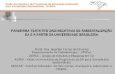 PANORAMA TENTATIVO DAS INICIATIVAS DE AMBIENTALIZAÇÃO DA E A PARTIR DA UNIVERSIDADE BRASILEIRA