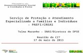 Telma Maranho – SNAS/Diretora do DPSE Reunião da CIT 17 de maio de 2013